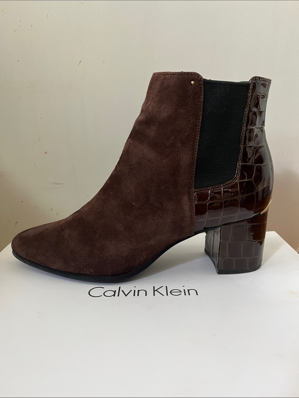 Calvin Klein Felda Suede Boots Size 9